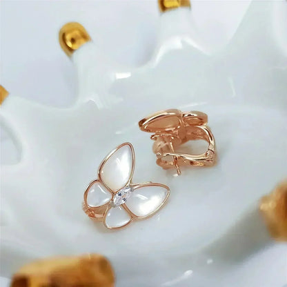 [Sophire Jewelry ]BUTTERFLY MOP DIAMOND EARRINGS
