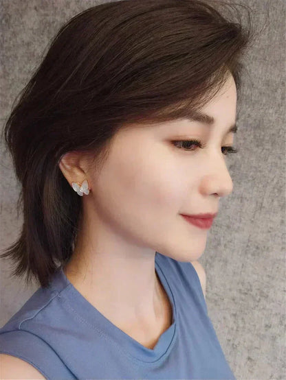 [Sophire Jewelry ]BUTTERFLY MOP DIAMOND EARRINGS
