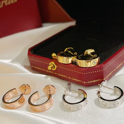 [Sophire Jewelry ]LOVE EARRINGS 5.7MM 2 DIAMONDS