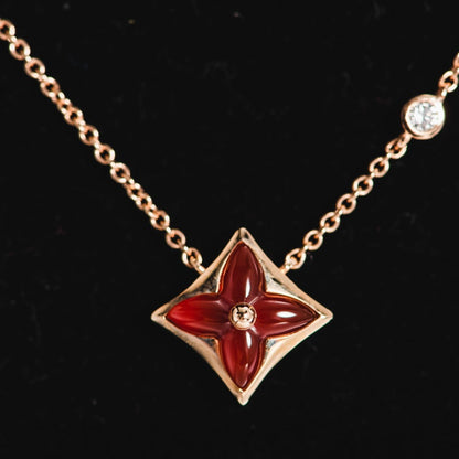 [Sophire Jewelry ]STAR NECKLACE PINK GOLD 1 DIAMOND