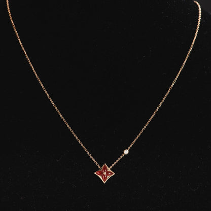 [Sophire Jewelry ]STAR NECKLACE PINK GOLD 1 DIAMOND