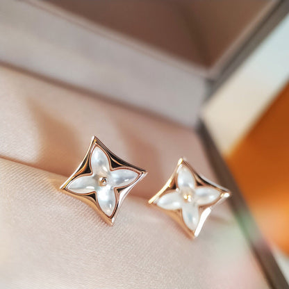 [Sophire Jewelry ]STAR MOP PINK GOLD EARRINGS