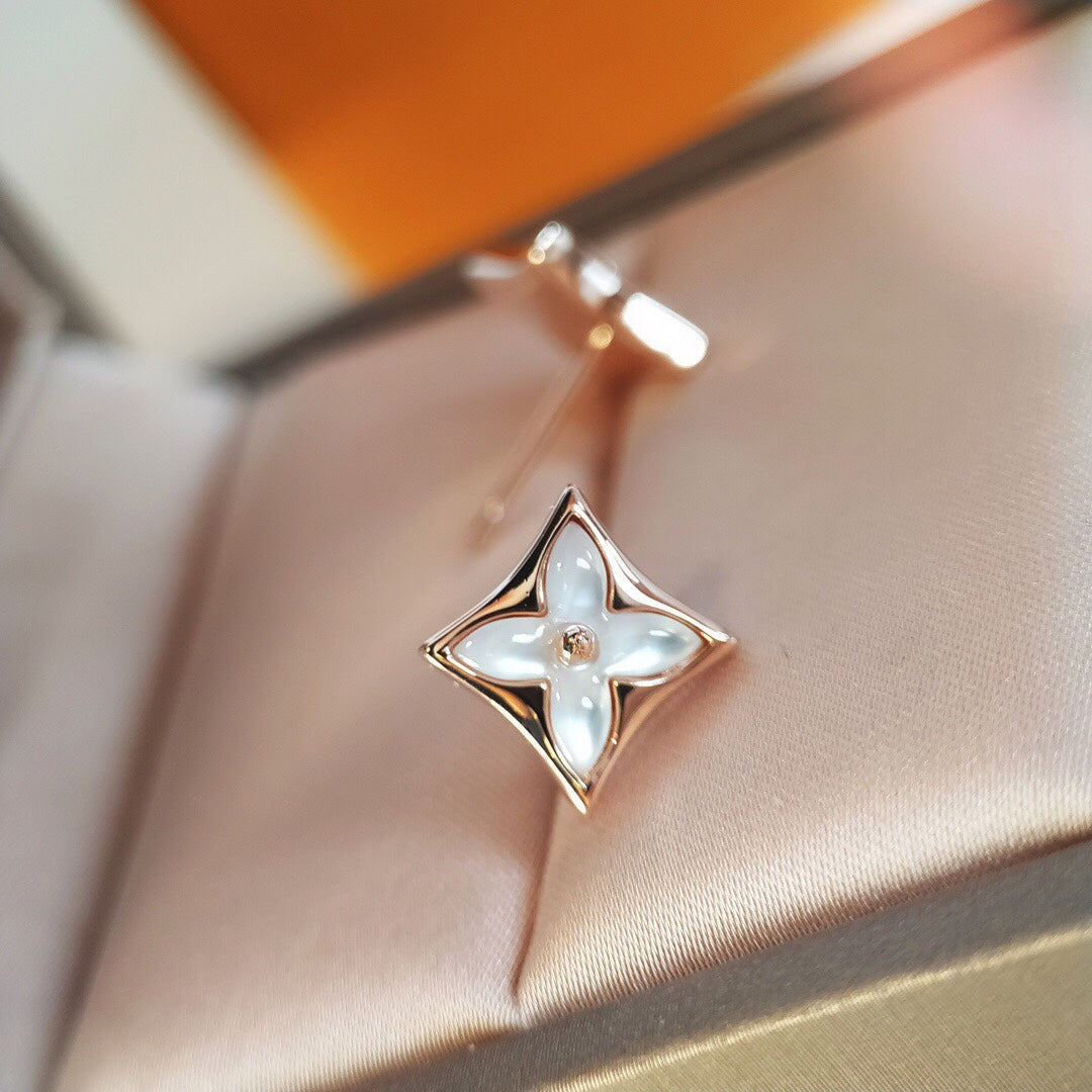[Sophire Jewelry ]STAR MOP PINK GOLD EARRINGS