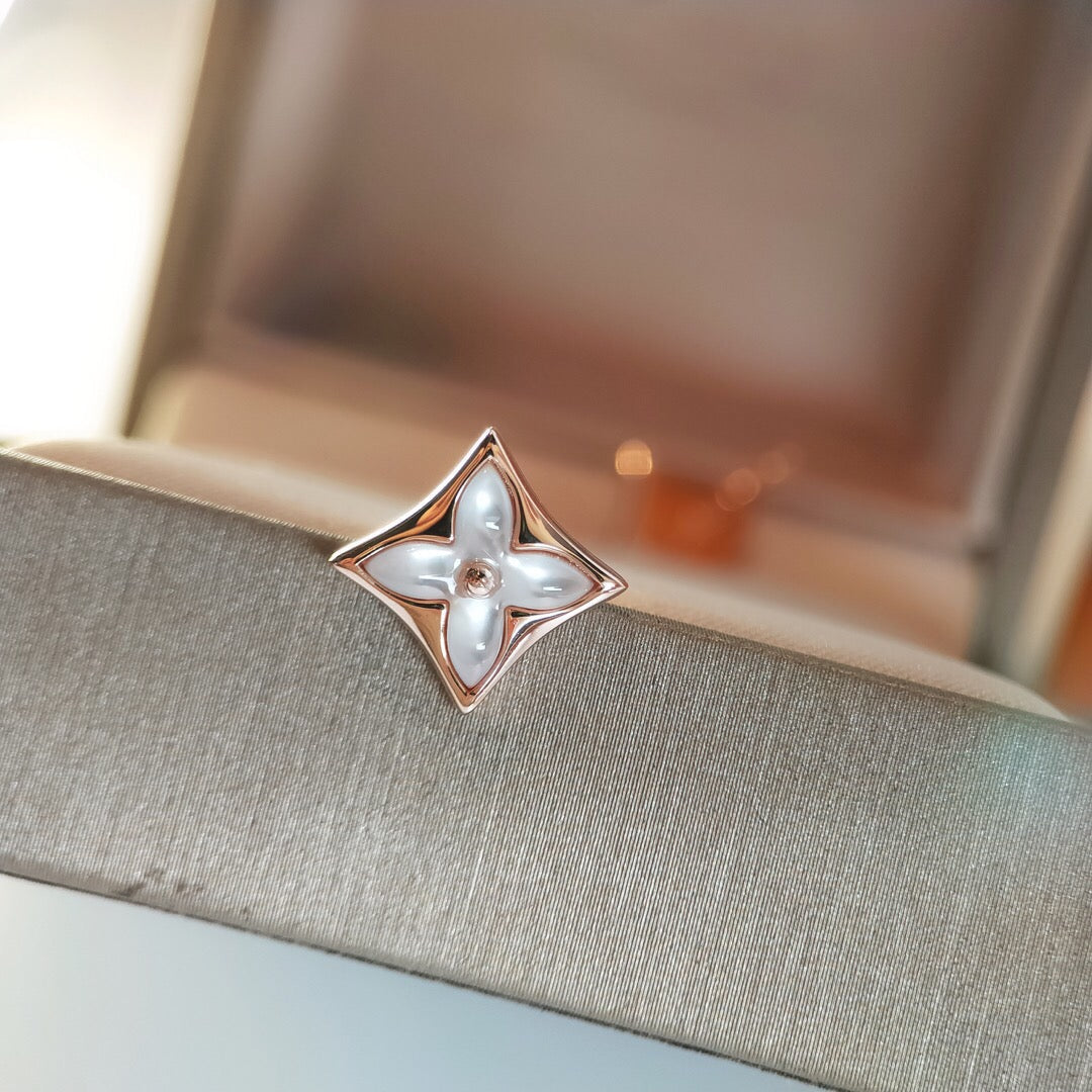 [Sophire Jewelry ]STAR MOP PINK GOLD EARRINGS