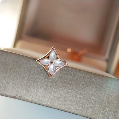 [Sophire Jewelry ]STAR MOP PINK GOLD EARRINGS