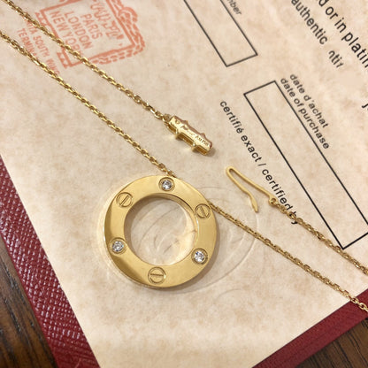 [Sophire Jewelry ]LOVE NECKLACE 16MM 3 DIAMONDS