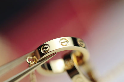 [Sophire Jewelry ]LOVE NECKLACE DOUBLE RING GOLD