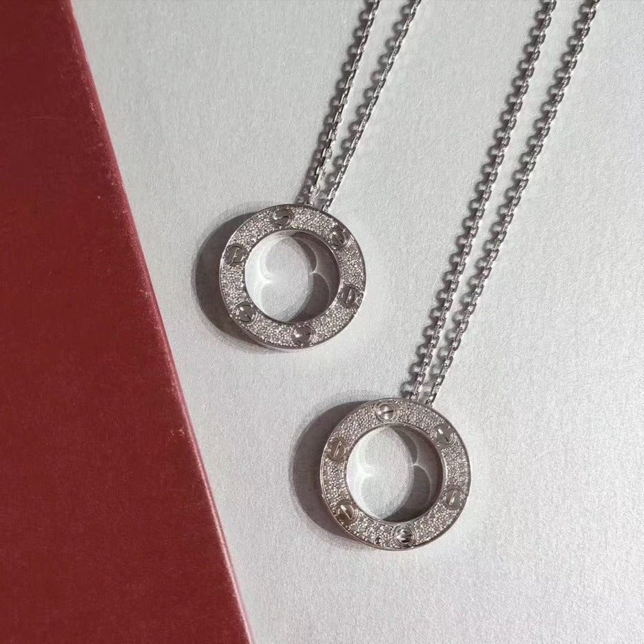[Sophire Jewelry ]LOVE NECKLACE ADJUSTABLE SILVER