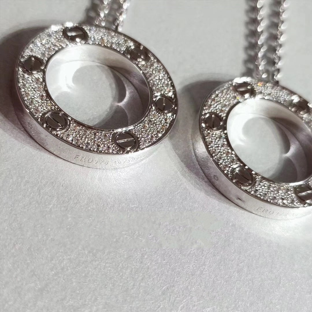 [Sophire Jewelry ]LOVE NECKLACE ADJUSTABLE SILVER