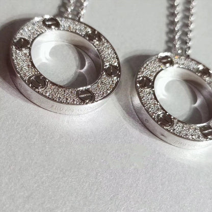 [Sophire Jewelry ]LOVE NECKLACE ADJUSTABLE SILVER