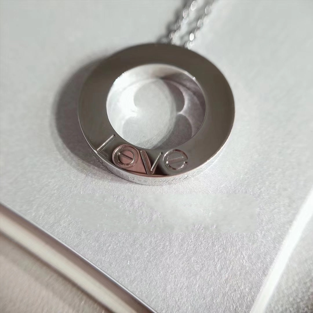 [Sophire Jewelry ]LOVE NECKLACE ADJUSTABLE SILVER