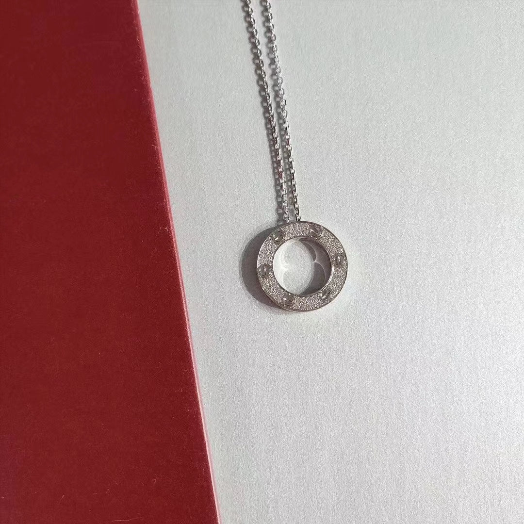 [Sophire Jewelry ]LOVE NECKLACE ADJUSTABLE SILVER