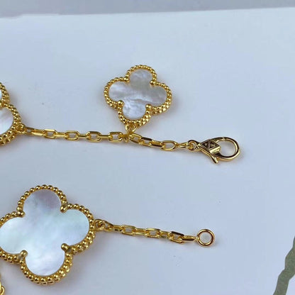 [Sophire Jewelry ]MAGIC CLOVER MOP GOLD BRACELET 5 MOTIFS