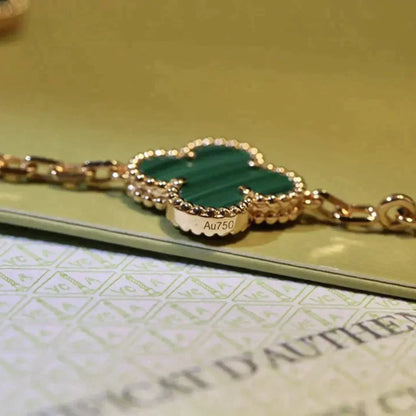 [Sophire Jewelry ] CLOVER 5 MOTIF MALACHITE BRACELET COLLECTION