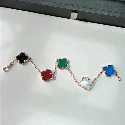 [Sophire Jewelry ]CLOVER 5 MOTIFS MULTICOLOR BRACELET