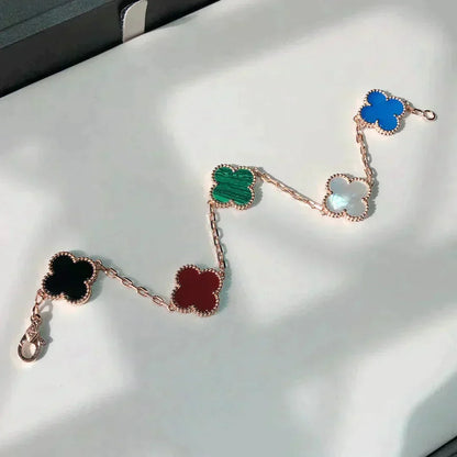 [Sophire Jewelry ]CLOVER 5 MOTIFS MULTICOLOR BRACELET