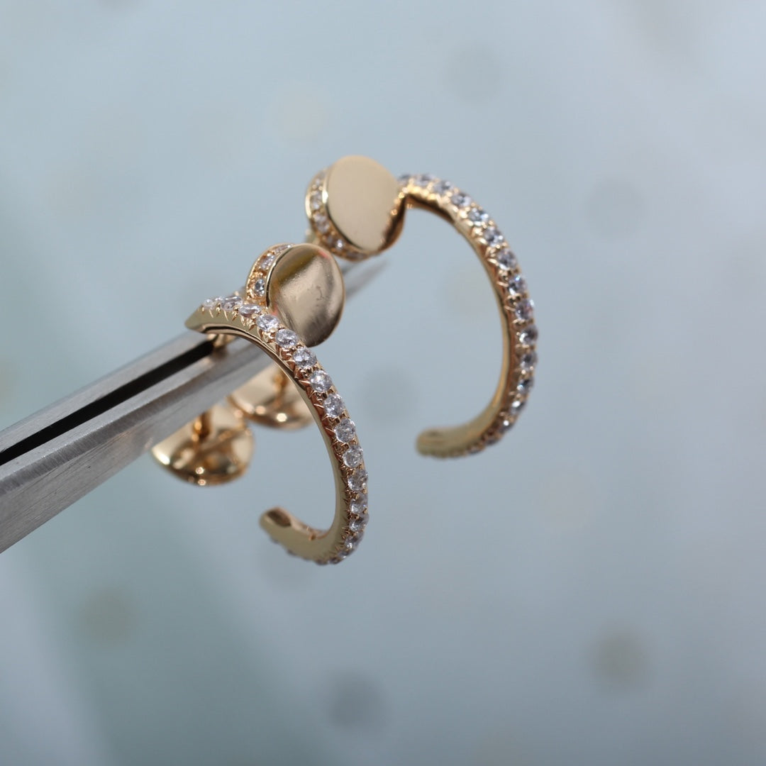 [Sophire Jewelry ]JUSTE EARRINGS 12.75MM PINK GOLD DIAMOND