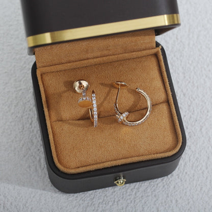 [Sophire Jewelry ]JUSTE EARRINGS 12.75MM PINK GOLD DIAMOND