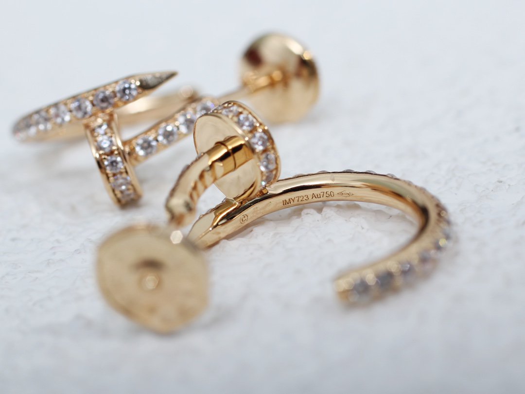 [Sophire Jewelry ]JUSTE EARRINGS 12.75MM PINK GOLD DIAMOND