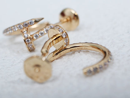 [Sophire Jewelry ]JUSTE EARRINGS 12.75MM PINK GOLD DIAMOND
