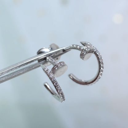 [Sophire Jewelry ]JUSTE EARRINGS 12.75MM SILVER DIAMOND