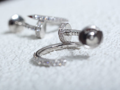 [Sophire Jewelry ]JUSTE EARRINGS 12.75MM SILVER DIAMOND