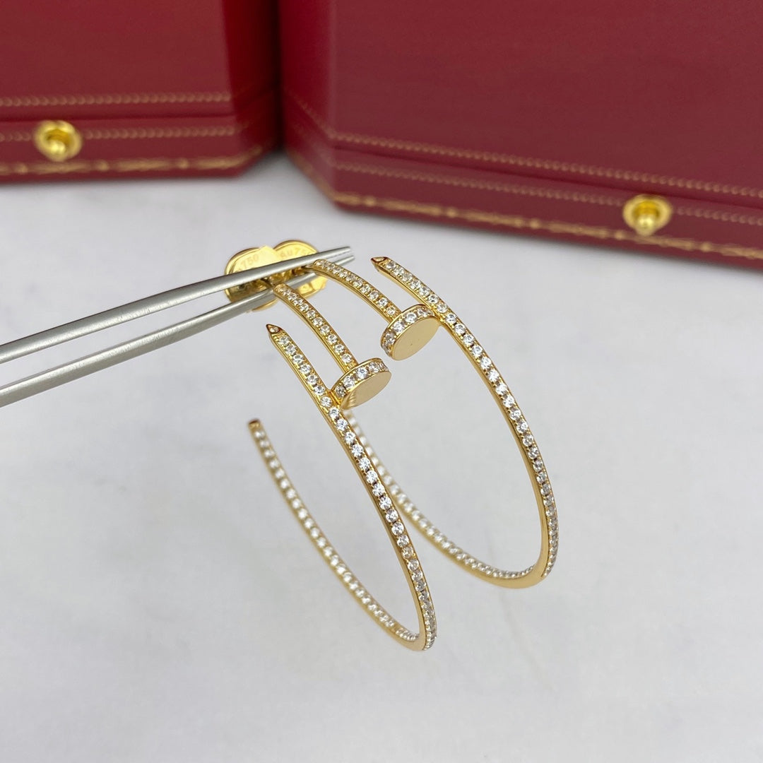 [Sophire Jewelry ]JUSTE EARRINGS FULL DIAMONDS 1.8MM