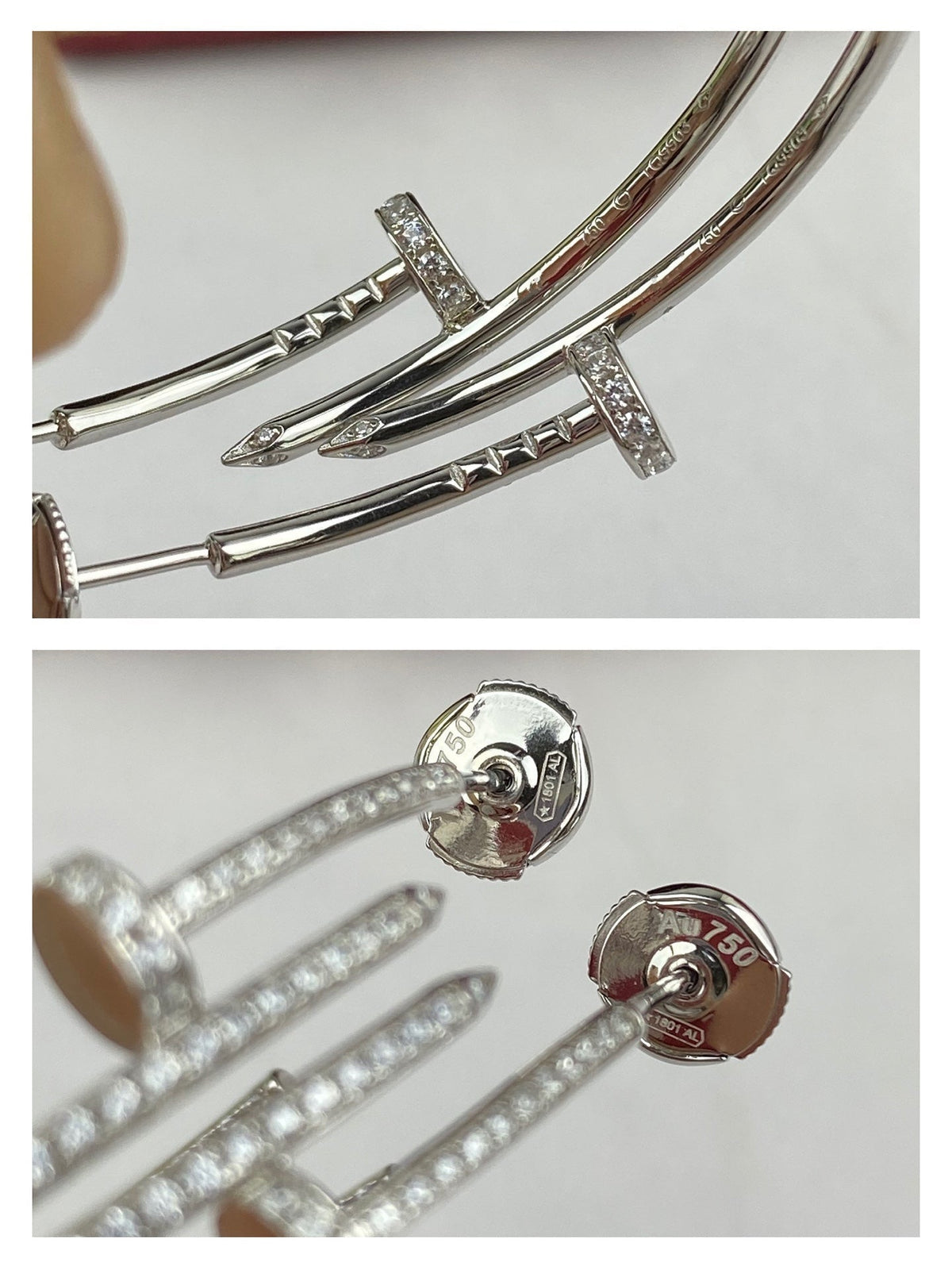[Sophire Jewelry ]JUSTE EARRINGS FULL DIAMONDS 1.8MM
