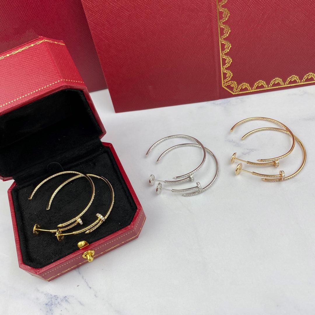 [Sophire Jewelry ]JUSTE EARRINGS FULL DIAMONDS 1.8MM