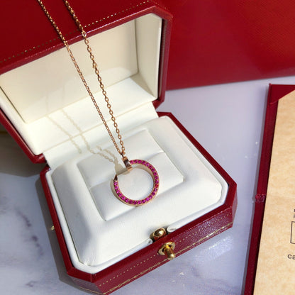 [Sophire Jewelry ]JUSTE NECKLACE GOLD RED DIAMONDS