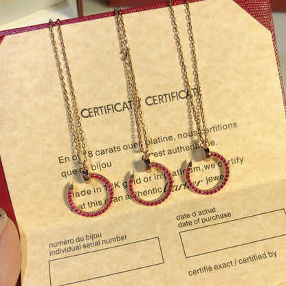 [Sophire Jewelry ]JUSTE NECKLACE GOLD RED DIAMONDS