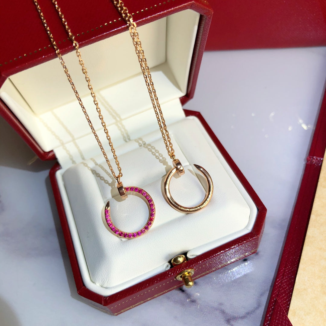 [Sophire Jewelry ]JUSTE NECKLACE GOLD RED DIAMONDS