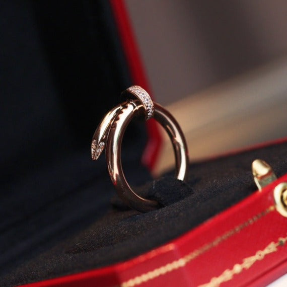 [Sophire Jewelry ]JUSTE RING 2.65MM PINK GOLD DIAMOND