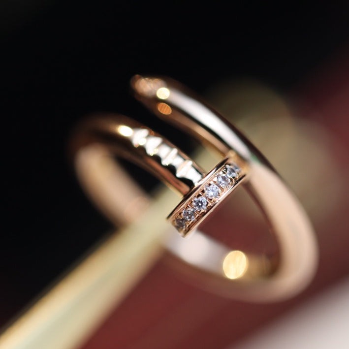 [Sophire Jewelry ]JUSTE RING 2.65MM PINK GOLD DIAMOND