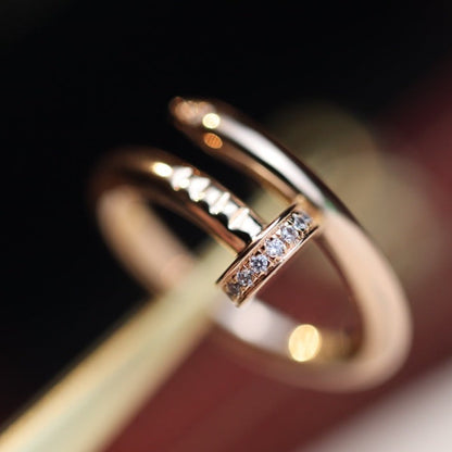[Sophire Jewelry ]JUSTE RING 2.65MM PINK GOLD DIAMOND