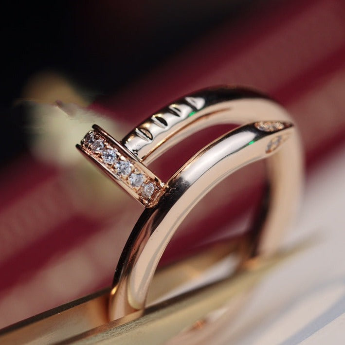 [Sophire Jewelry ]JUSTE RING 2.65MM PINK GOLD DIAMOND