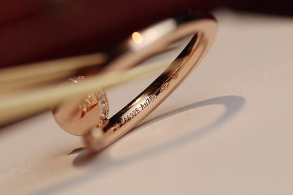[Sophire Jewelry ]JUSTE RING 2.65MM PINK GOLD DIAMOND