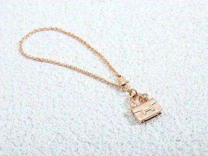 [Sophire Jewelry ]AMULETTE PEDANT ROSE GOLD NECKLACE