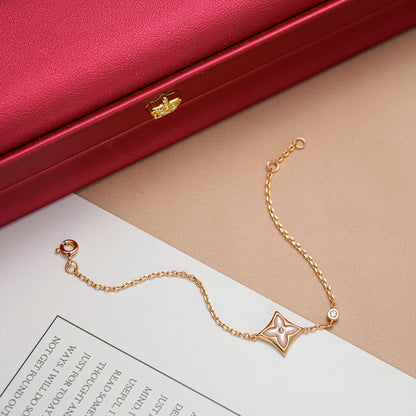 [Sophire Jewelry ]STAR 1 DIAMOND PINK GOLD BRACELET
