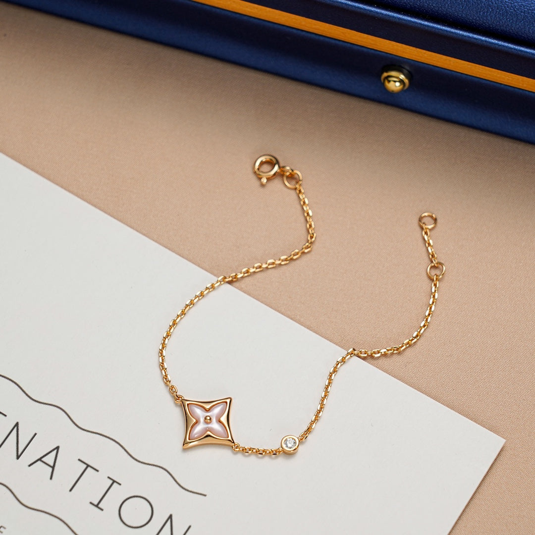 [Sophire Jewelry ]STAR 1 DIAMOND PINK GOLD BRACELET