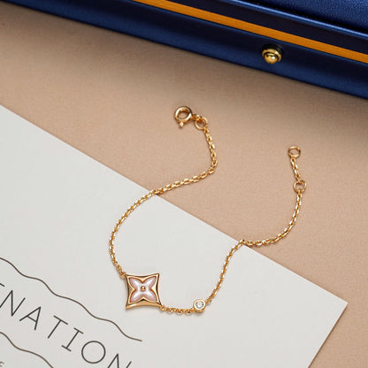 [Sophire Jewelry ]STAR 1 DIAMOND PINK GOLD BRACELET