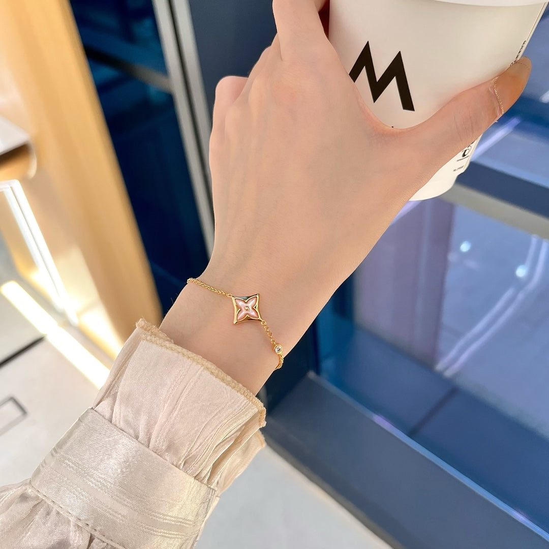 [Sophire Jewelry ]STAR 1 DIAMOND PINK GOLD BRACELET