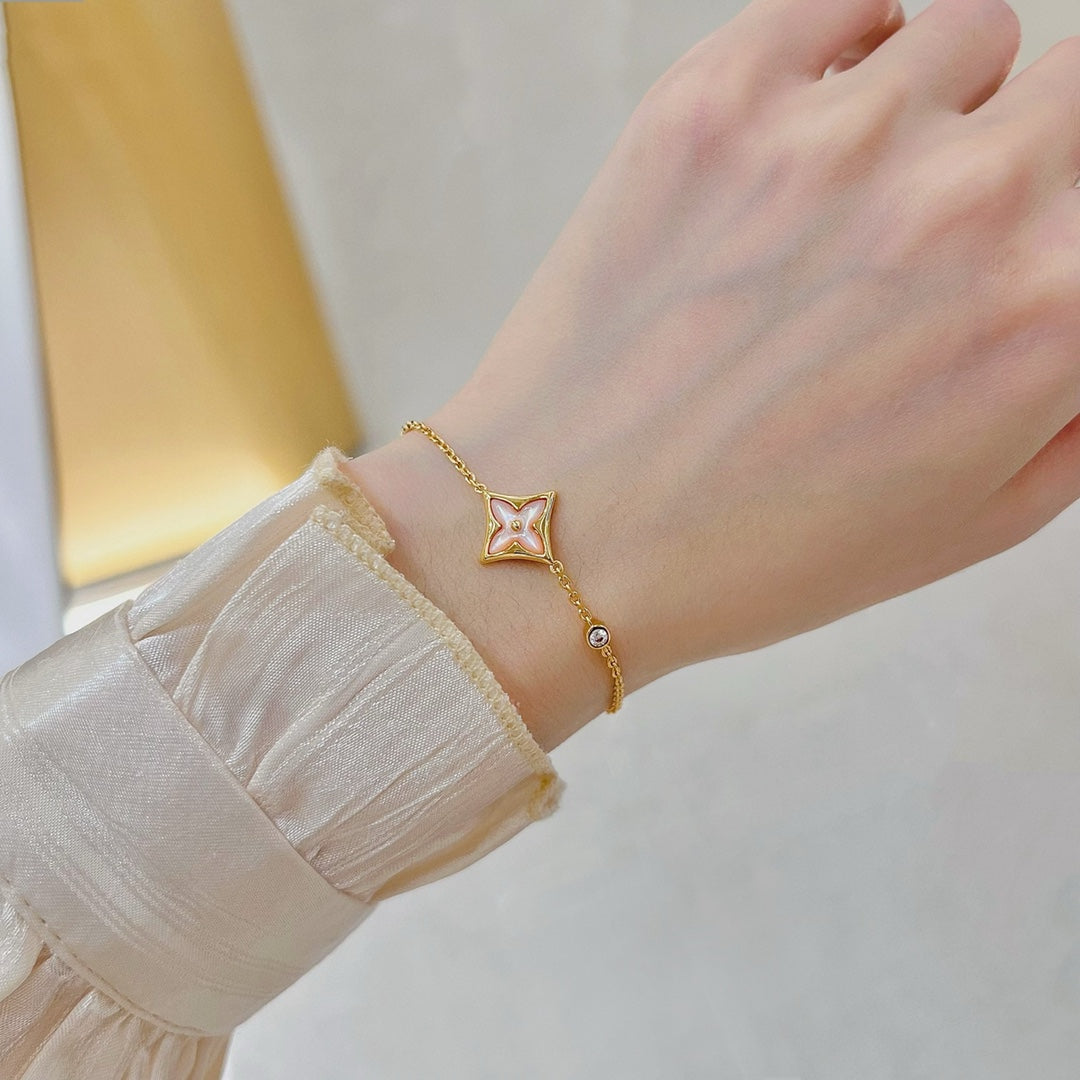 [Sophire Jewelry ]STAR 1 DIAMOND PINK GOLD BRACELET