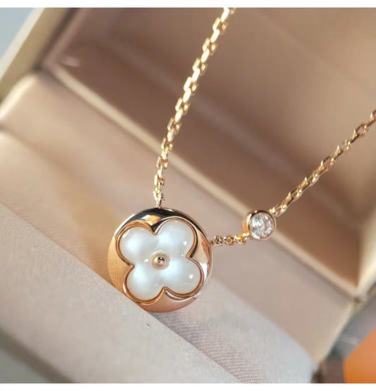 [Sophire]SUN MOP GOLD 1 DIAMOND NECKLACE