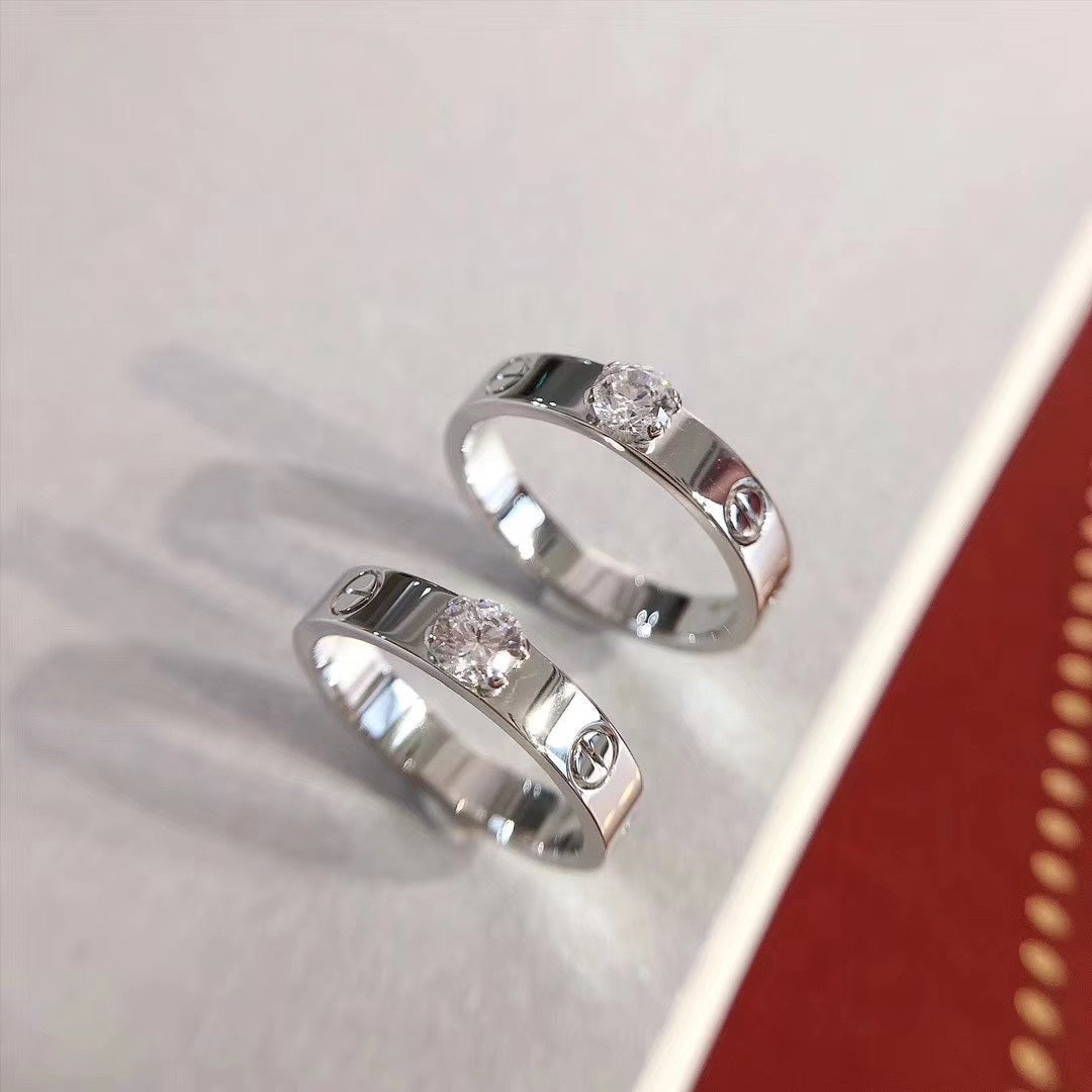 [Sophire Jewelry ]LOVE RING 3.6MM 1 BIG DIAMOND