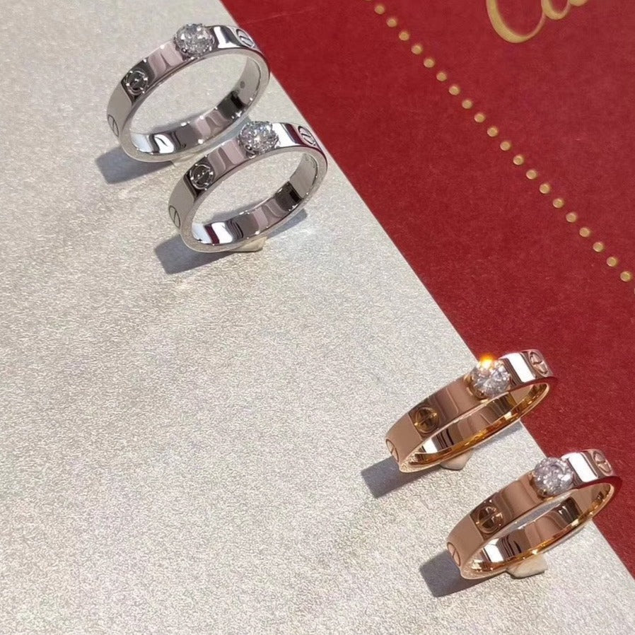[Sophire Jewelry ]LOVE RING 3.6MM 1 BIG DIAMOND