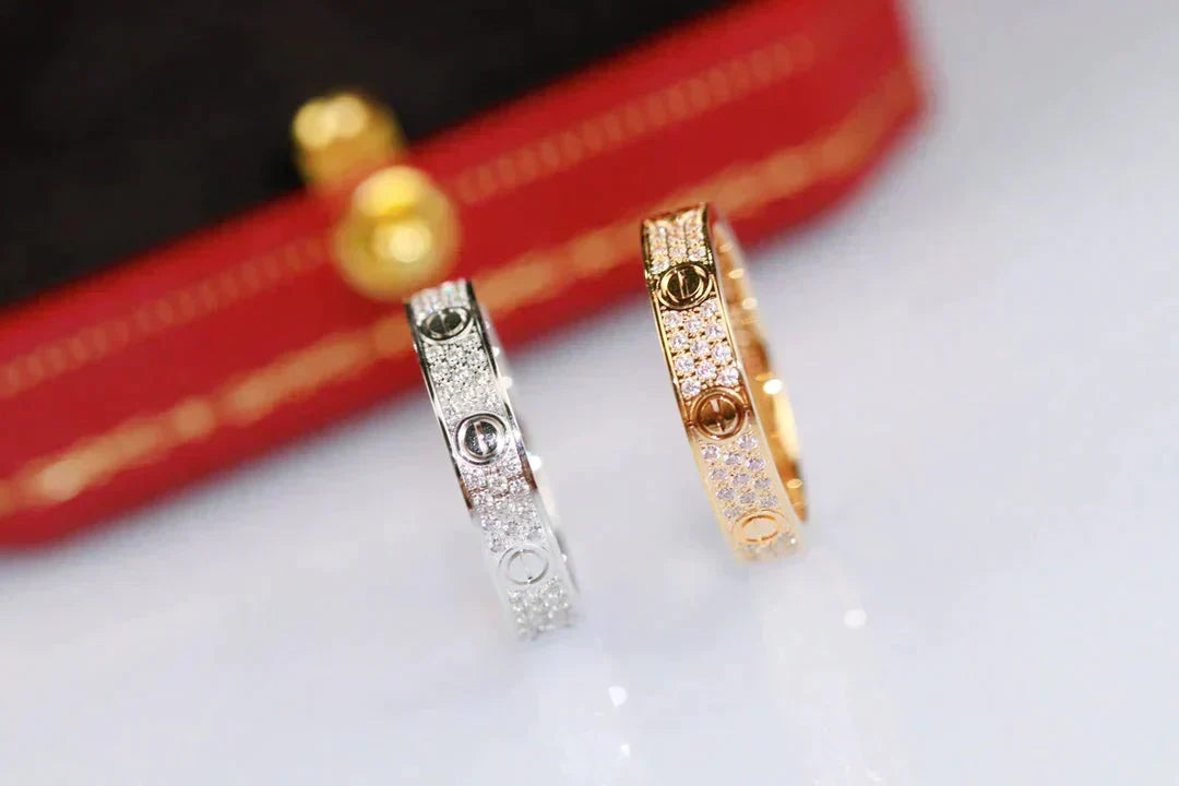 [Sophire Jewelry ]LOVE RING 3.6MM DIAMOND PAVED