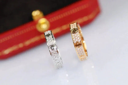 [Sophire Jewelry ]LOVE RING 3.6MM DIAMOND PAVED