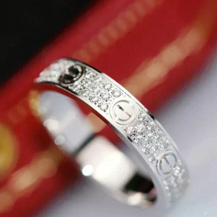[Sophire Jewelry ]LOVE RING 3.6MM DIAMOND PAVED