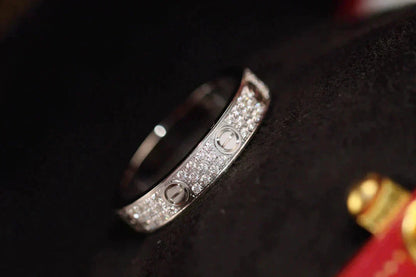 [Sophire Jewelry ]LOVE RING 3.6MM DIAMOND PAVED